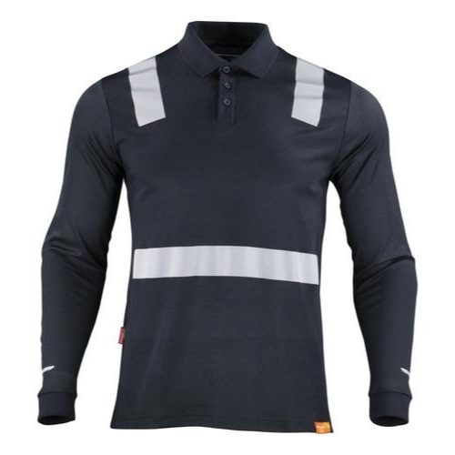 Polera Cuello Camisero Cinta Hibrida Reflectante Manga Larga