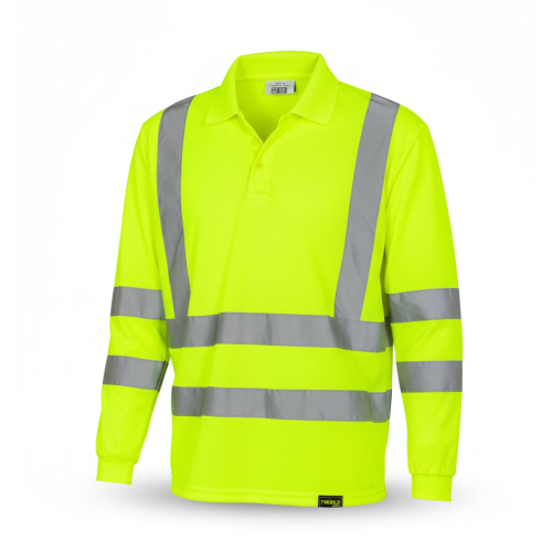 Polera Piqué Dry Fit Manga Larga Con Cinta Reflectiva